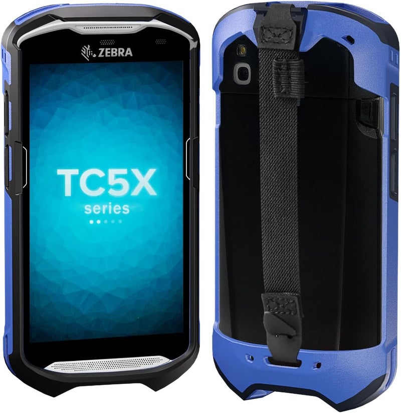 Mutelen Case for Zebra TC51 TC52 TC52X TC56 TC57 TC57X TC510K TC520 TC520K – Rugged Protective Cover with Strap, Bumper, Boot-Style Holster, Handheld Barcode Scanner Accessory SG-TC51-EXO1-01 (Blue) - Image 1